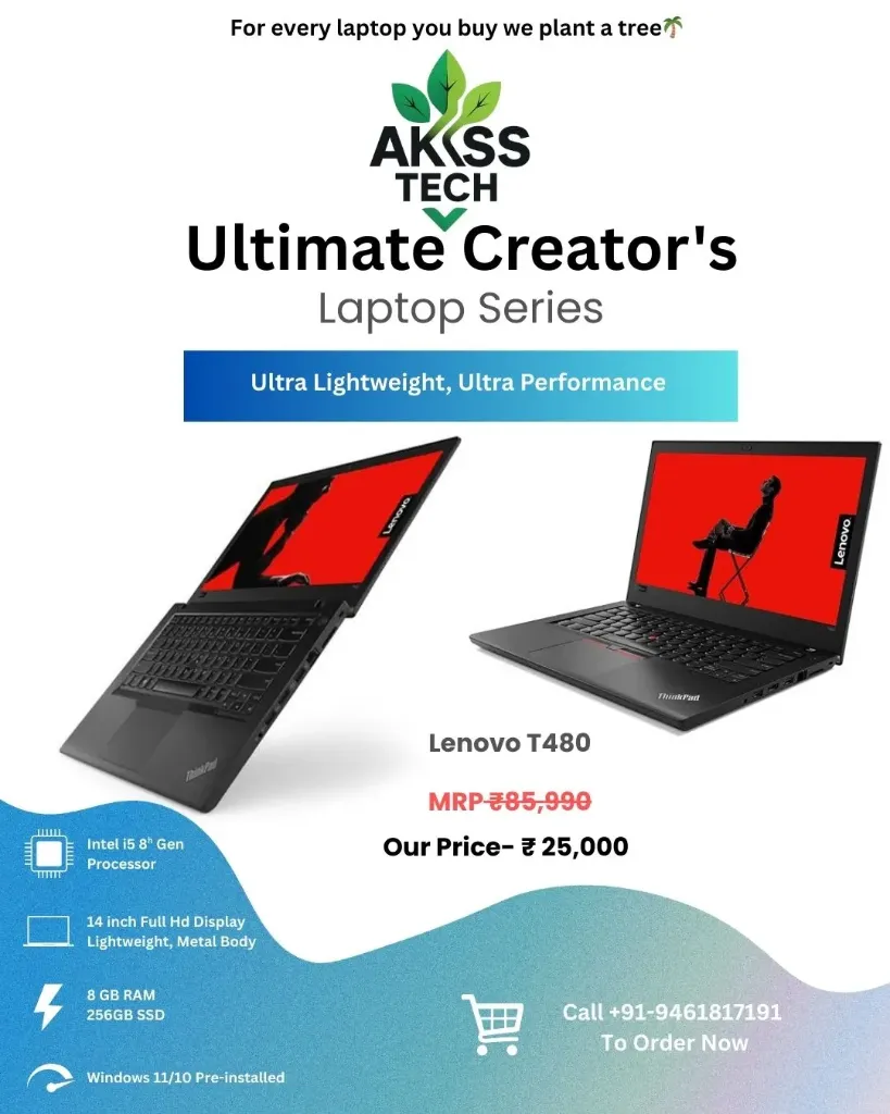 Lenovo ThinkPad Laptop | L480 | Intel i5-8th Gen | 14" HD | Win 11 Pro | Refurbished (8GB, 256GB)